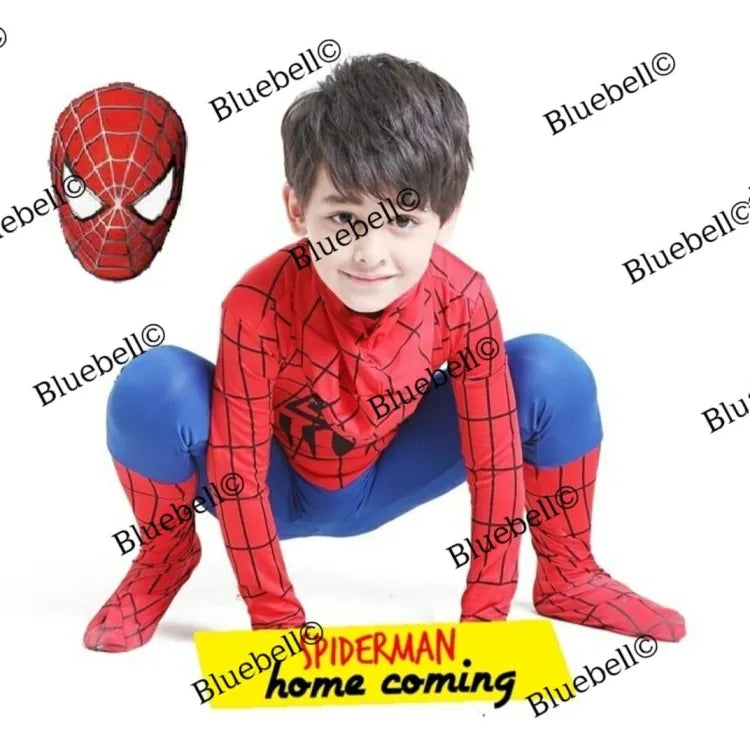 Kids Superhero Spiderman Costume Set Halloween Cosplay Bodysuit for Boys and Girls