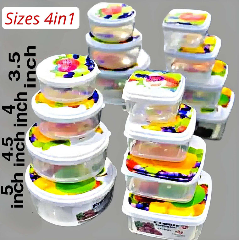Kitchen storage containers 4 in 1 tainers